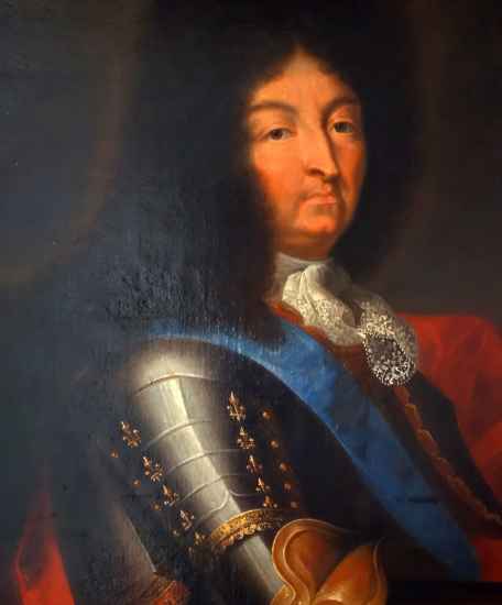 ANONYME  D'après Hyacinthe RIGAUD Portrait de Louis XIV  Huile sur toile  XVIIIe siècle