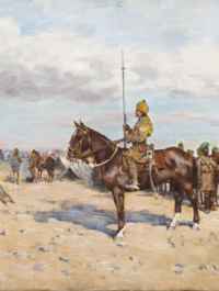 Lancier indien au camp de Daours, 1916